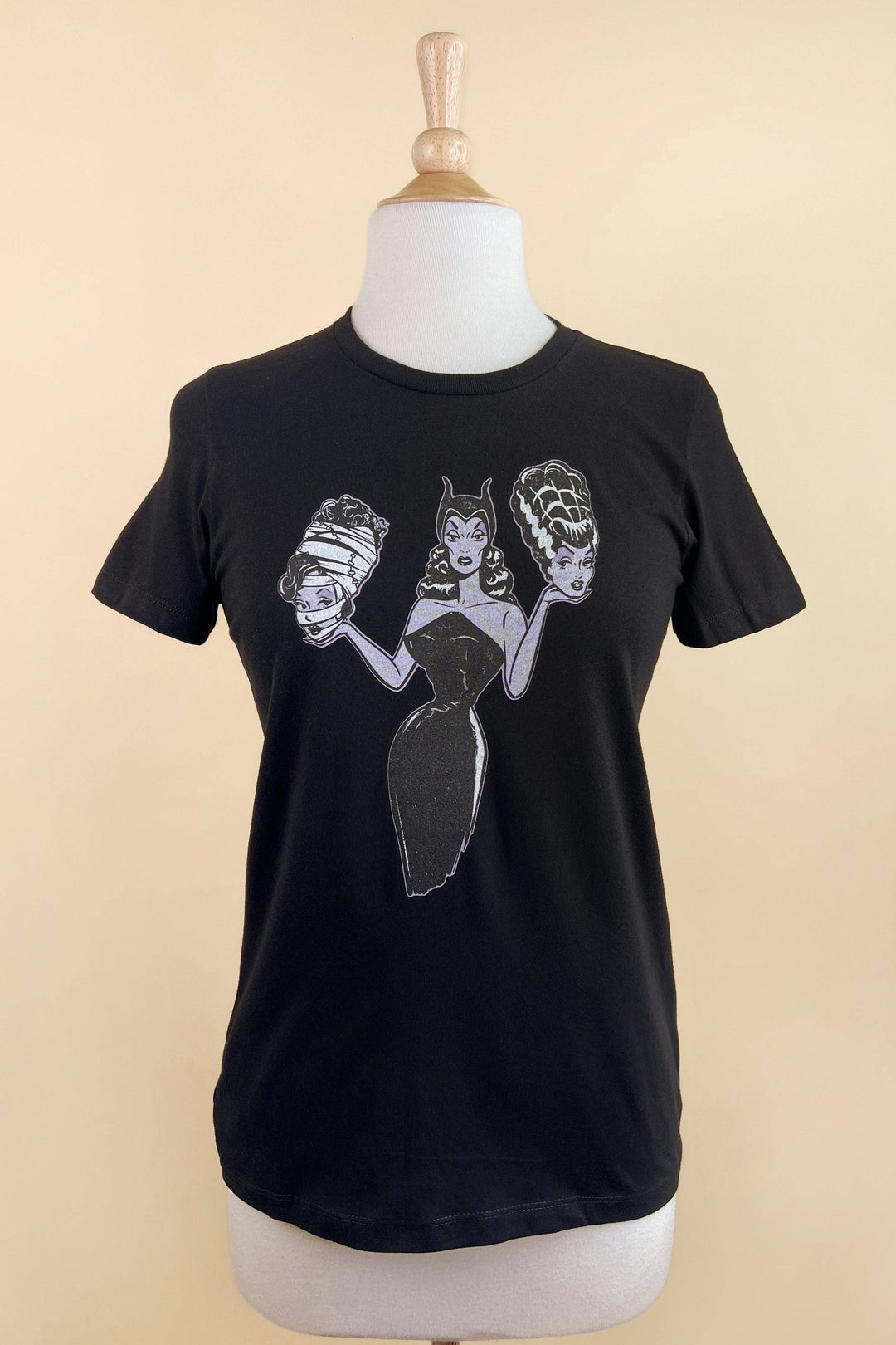 Mind Your Head Fitted Tee in Black - SMALL