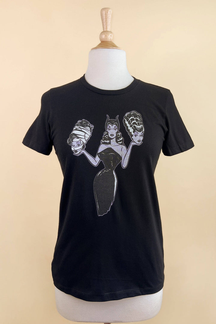 Mind Your Head Fitted Tee in Black - SMALL