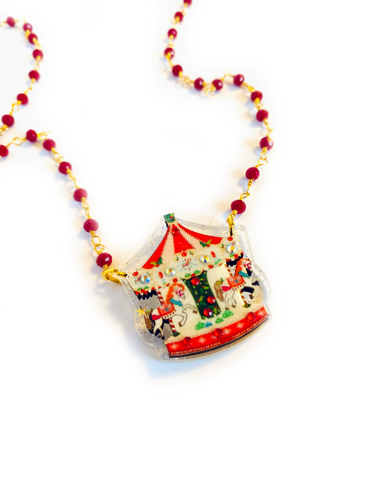 Christmas Carousel Necklace by Rosie Rose Parker