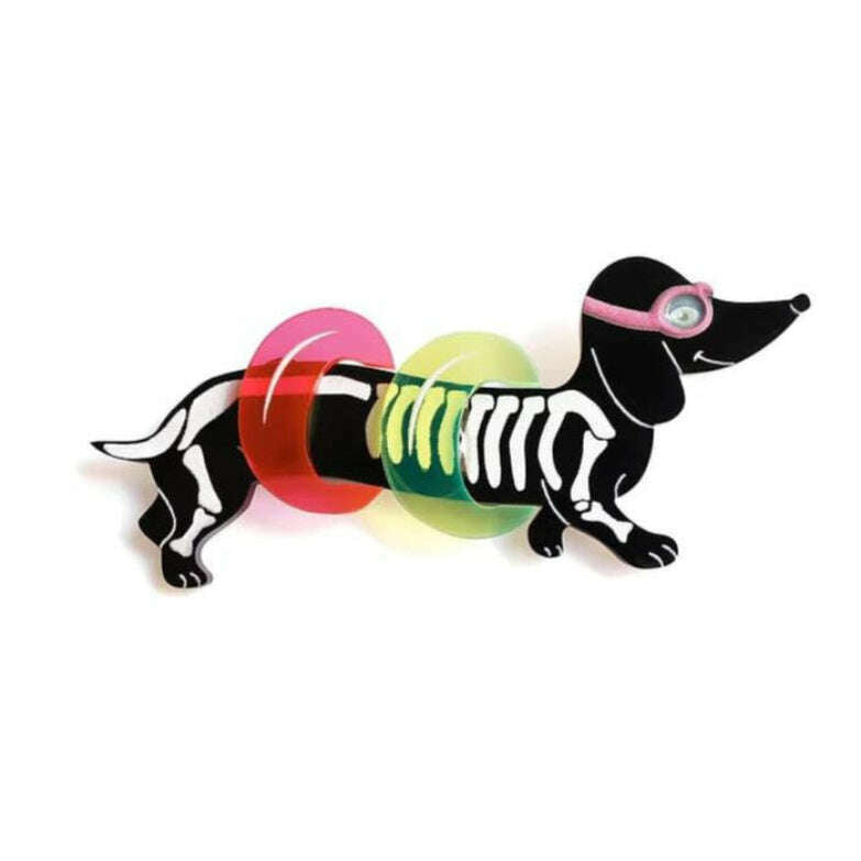 Dachshund Brooch with Floats by LaliBlue