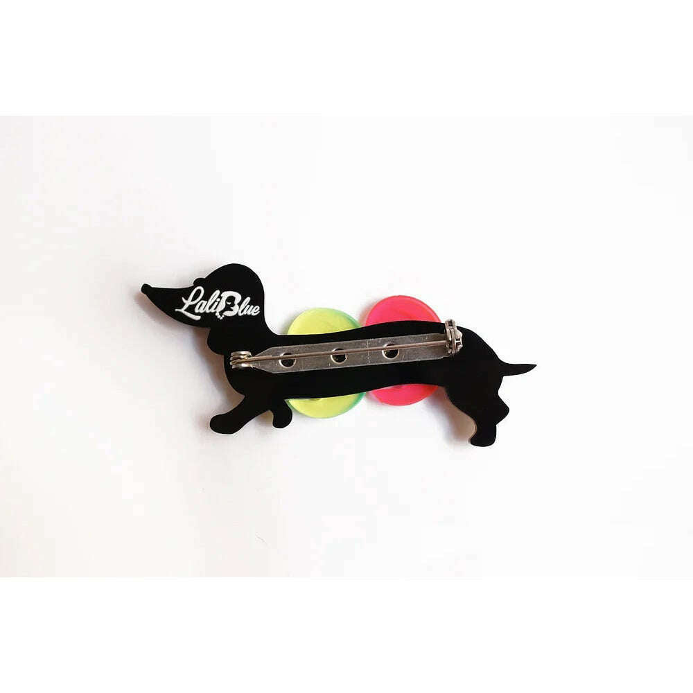 Dachshund Brooch with Floats by LaliBlue