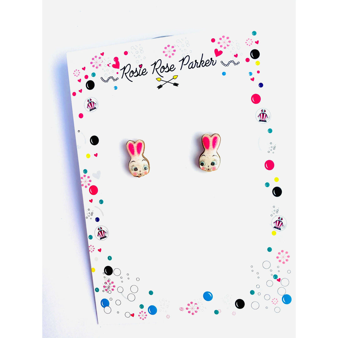 Dainty Easter Bunny Earrings by Rosie Rose Parker