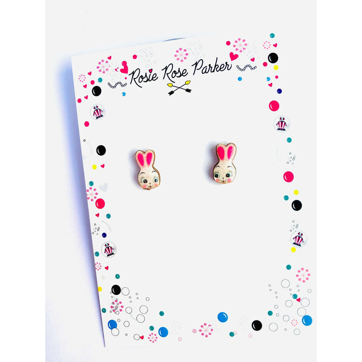 Dainty Easter Bunny Earrings by Rosie Rose Parker