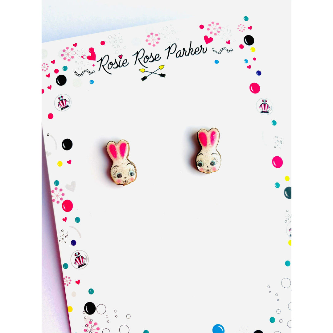 Dainty Easter Bunny Earrings by Rosie Rose Parker
