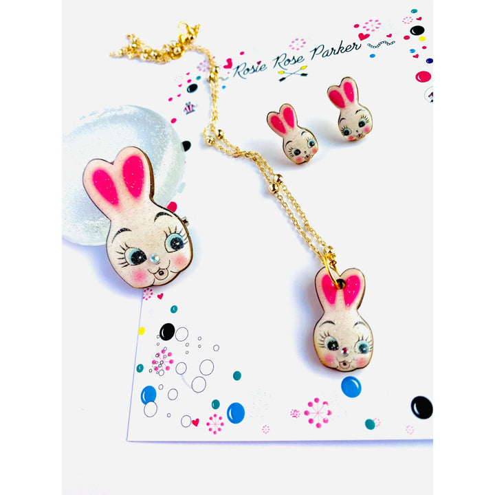 Dainty Easter Bunny Earrings by Rosie Rose Parker