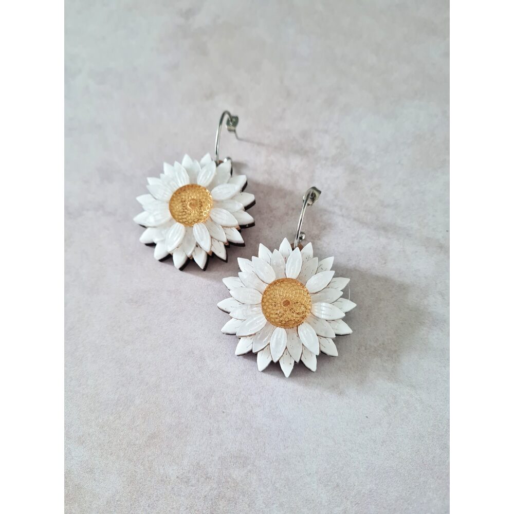Daisy Dangle Earrings &ndash; Four Colours by Cherryloco Jewellery 3