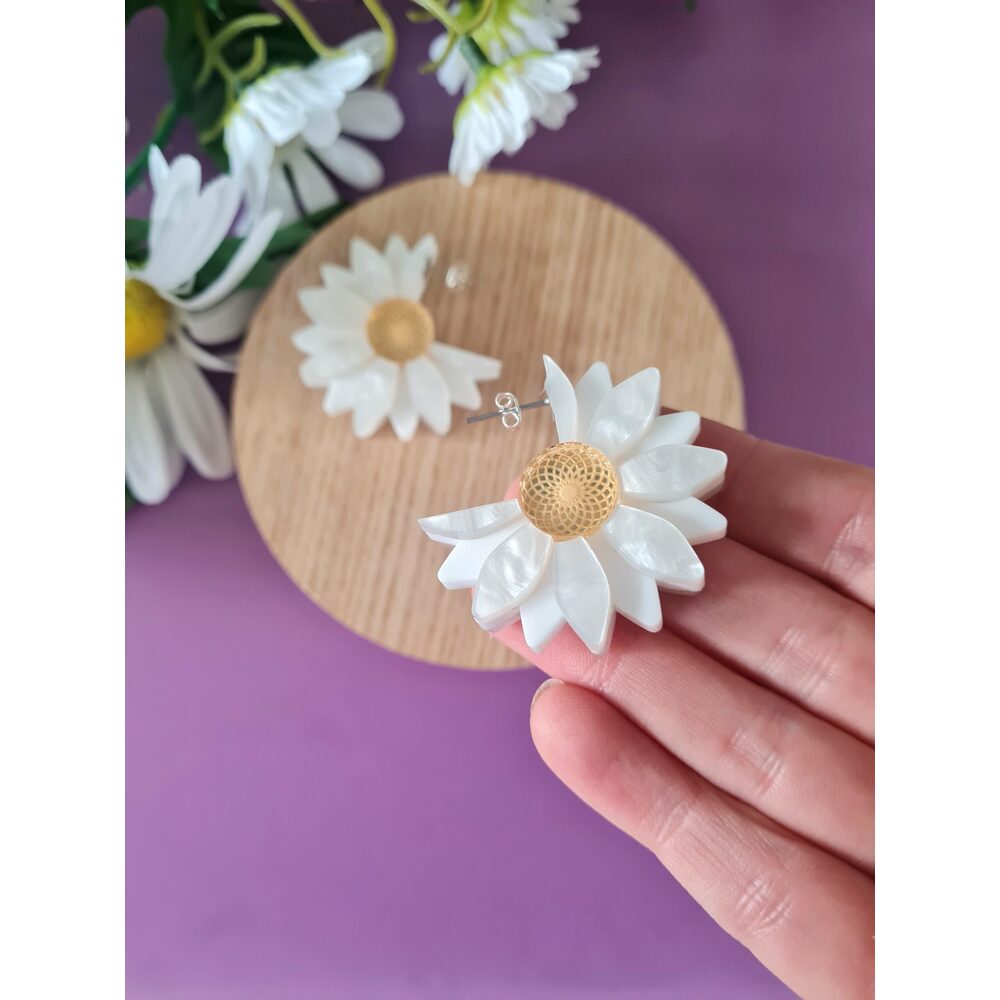 Daisy Hoop Earrings by Cherryloco Jewellery 4
