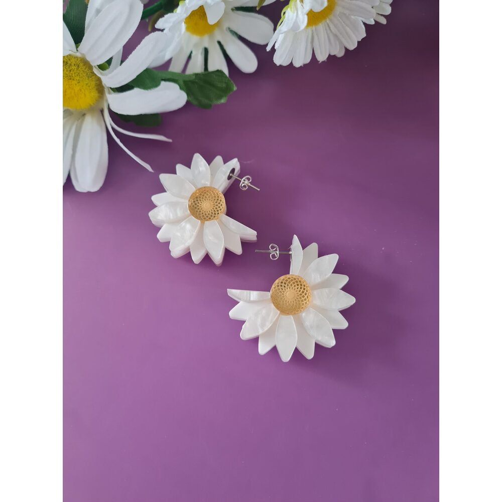 Daisy Hoop Earrings by Cherryloco Jewellery 5