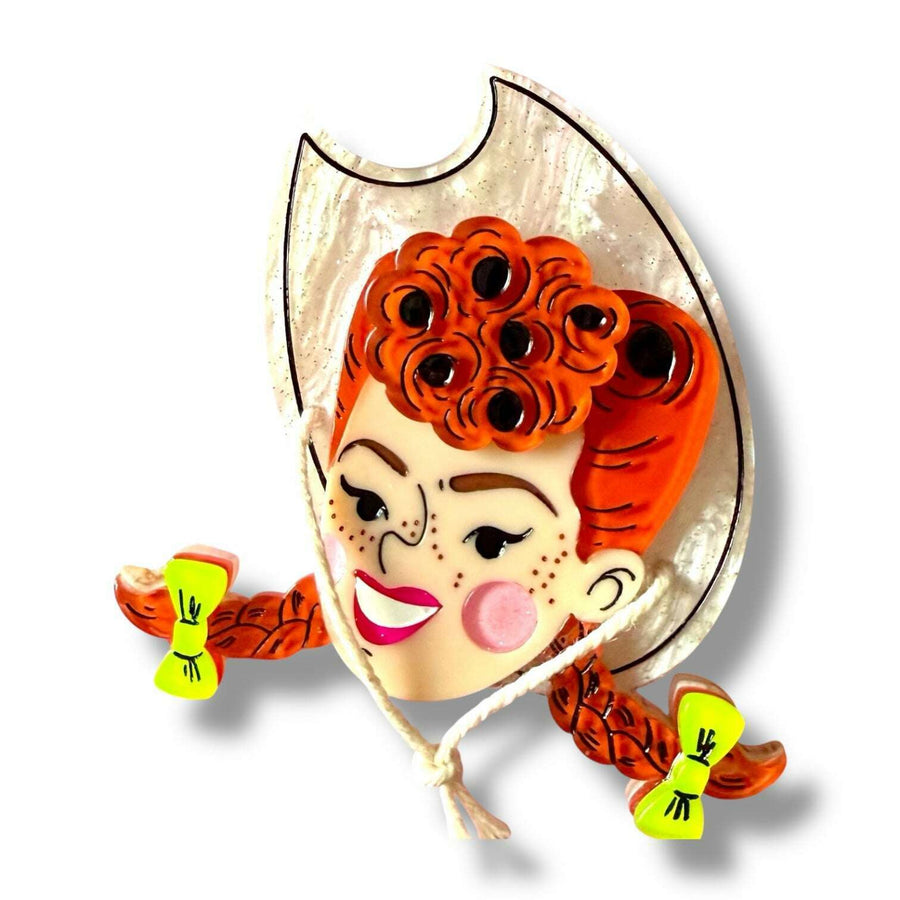 Darla the Cowgirl Brooch by Marla VonDuta x Lipstick & Chrome – view 2