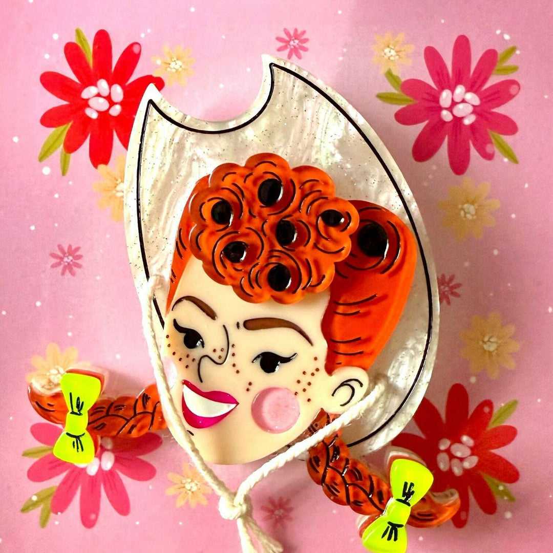 Darla the Cowgirl Brooch by Marla VonDuta x Lipstick & Chrome – view 6