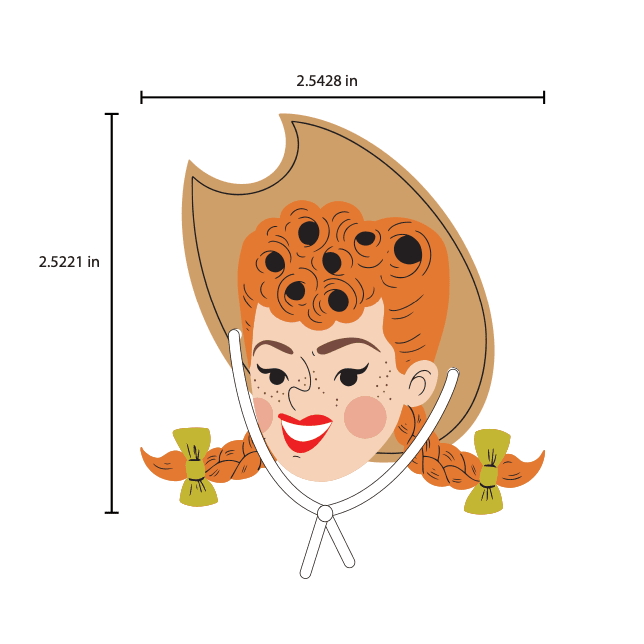 Darla the Cowgirl Brooch by Marla VonDuta x Lipstick & Chrome – view 7