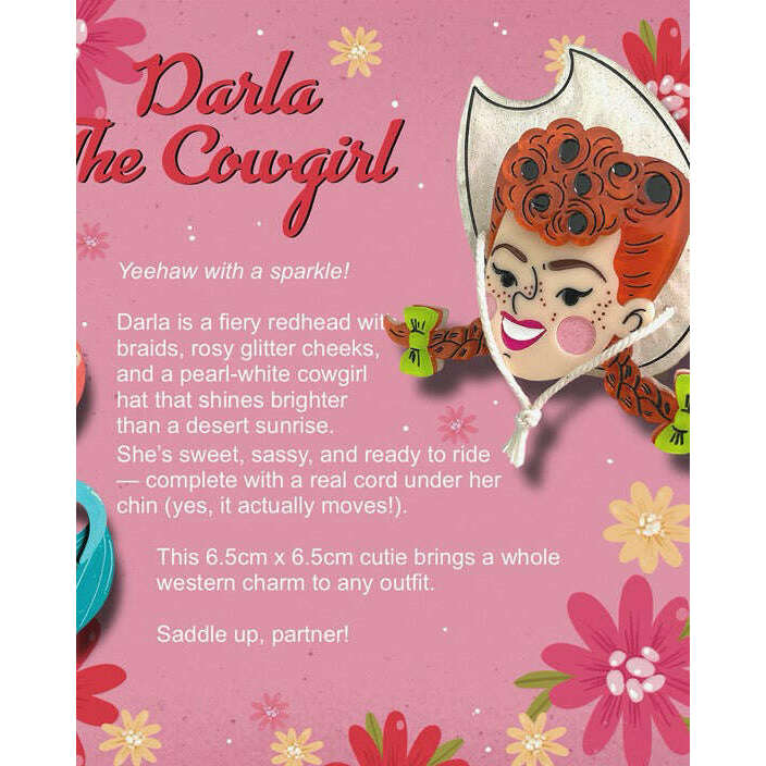 Darla the Cowgirl Brooch by Marla VonDuta x Lipstick & Chrome – view 10