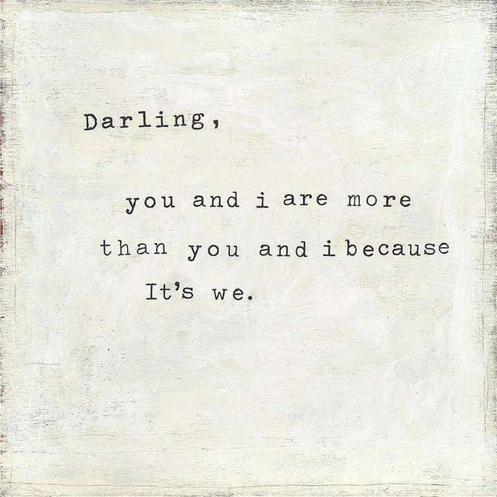 "Darling You and I" 23" x 23" Art Print - Quirks!