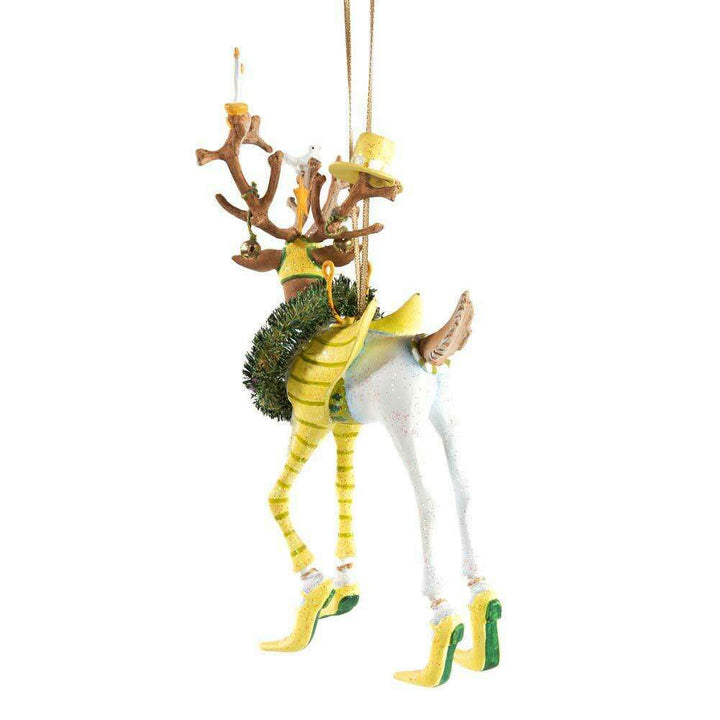 Dash Away Prancer Reindeer Ornament by Patience Brewster – view 2