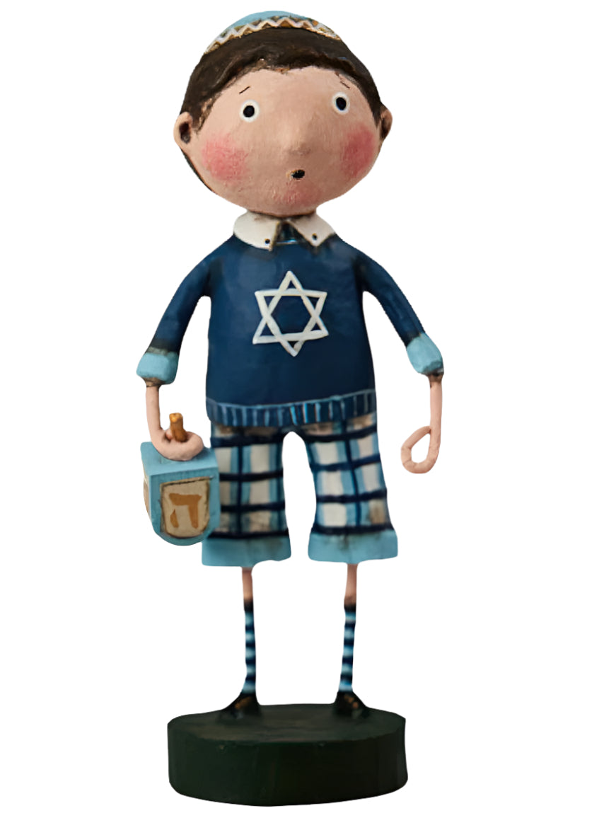 David's Dreidel Hanukkah Figurine by Lori Mitchell - Quirks!
