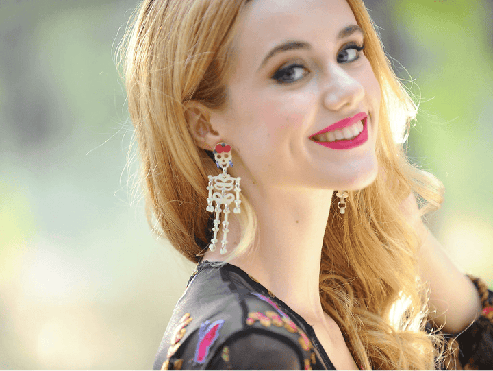 Day of the Dead Skeleton Earrings by Laliblue - Quirks!