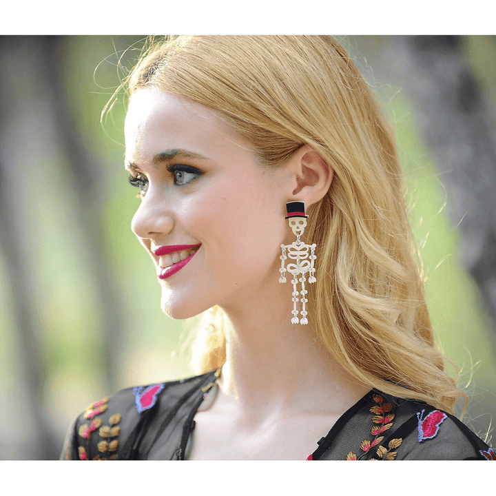 Day of the Dead Skeleton Earrings by Laliblue - Quirks!