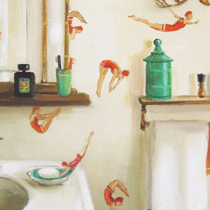 Divers Art Print - 8.5" X 11" by Janet Hill