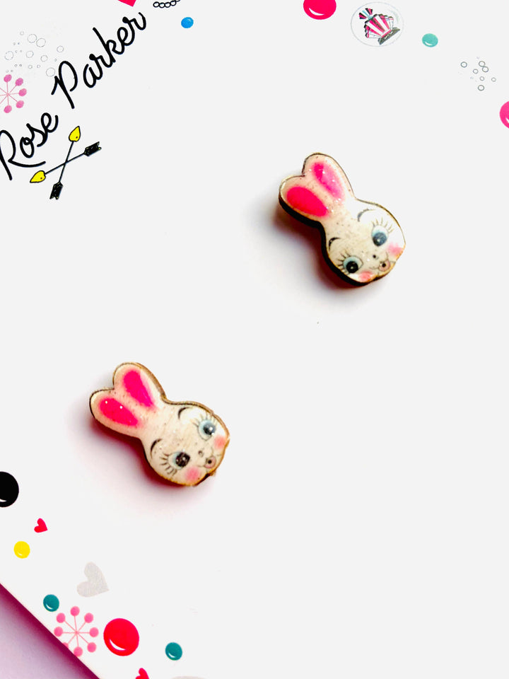 Dainty Easter Bunny Earrings by Rosie Rose Parker