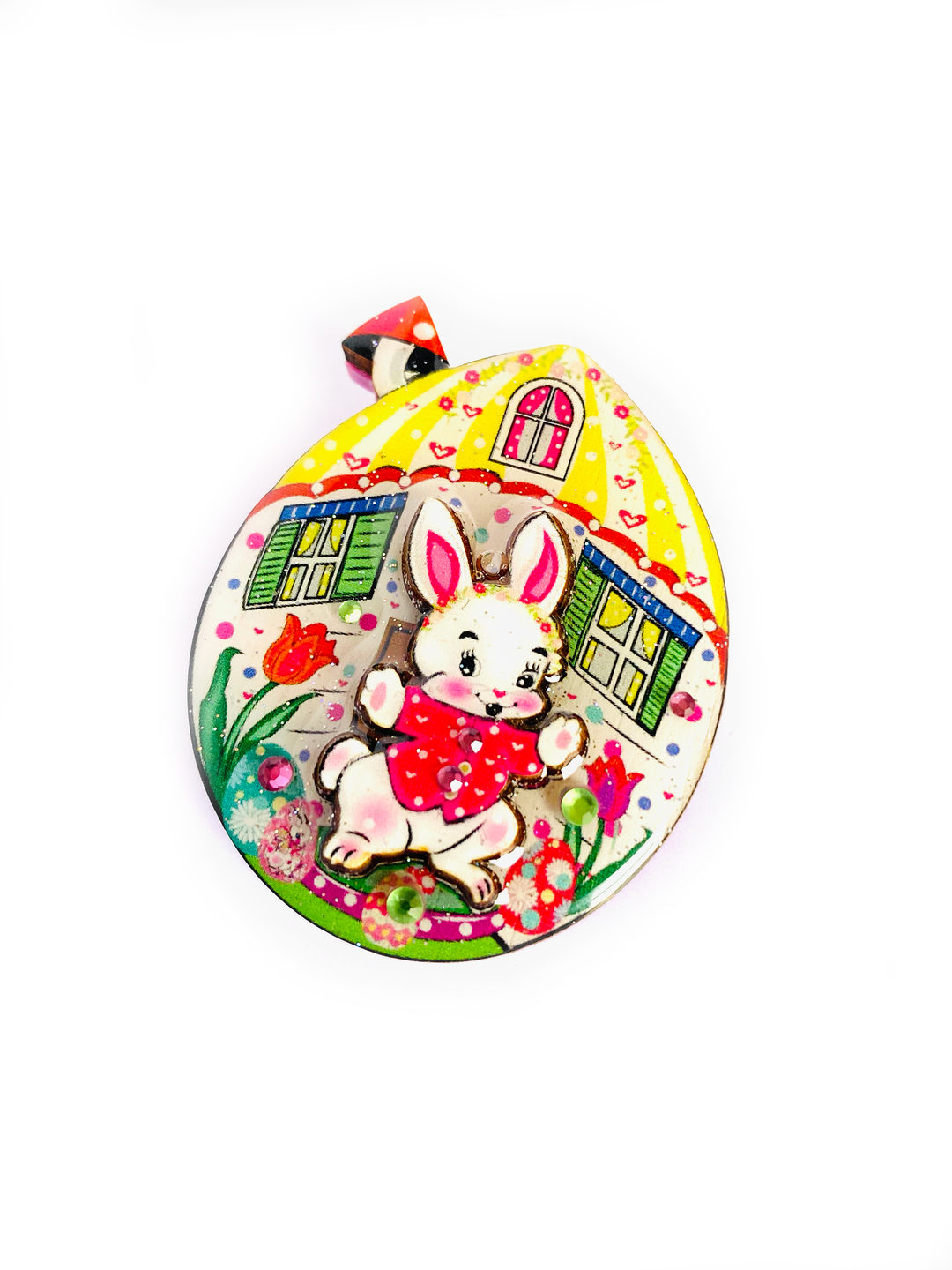 Bobby and his Egg House Brooch by Rosie Rose Parker