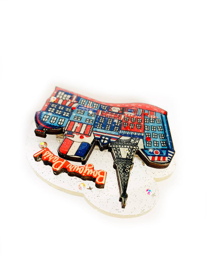 Bonjour Paris Brooch by Rosie Rose Parker