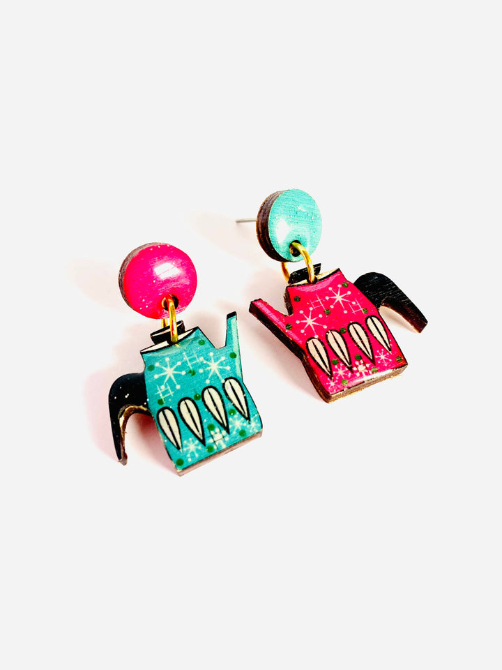 Vintage Teapot Earrings by Rosie Rose Parker