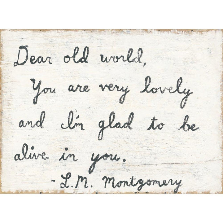 "Dear Old World" Grey Wood Art Print - Quirks!