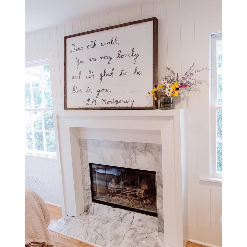 "Dear Old World" Grey Wood Art Print - Quirks!