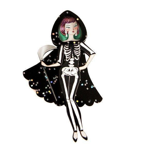 Death Girl Brooch by LaliBlue - Quirks!