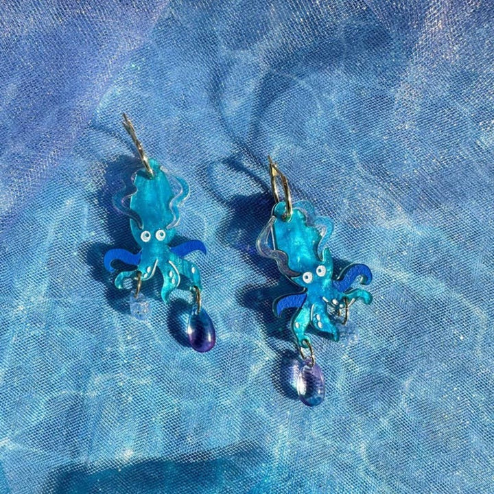 Deep Sea Squid Earrings 