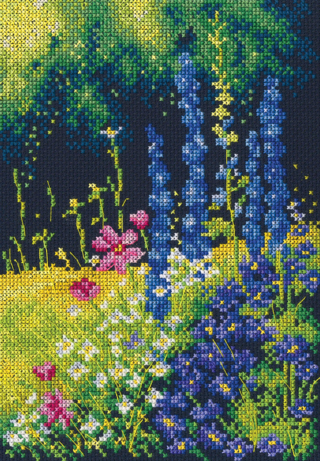 Delphinium and cosmos M626 Counted Cross Stitch Kit