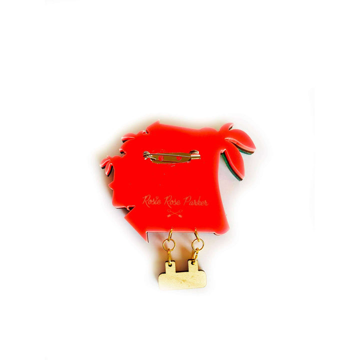 Desert Palms Palm Springs Hotel Brooch by Rosie Rose Parker