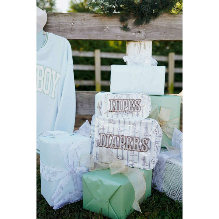 Diapers XL - Western Blues Clear Coat Bag
