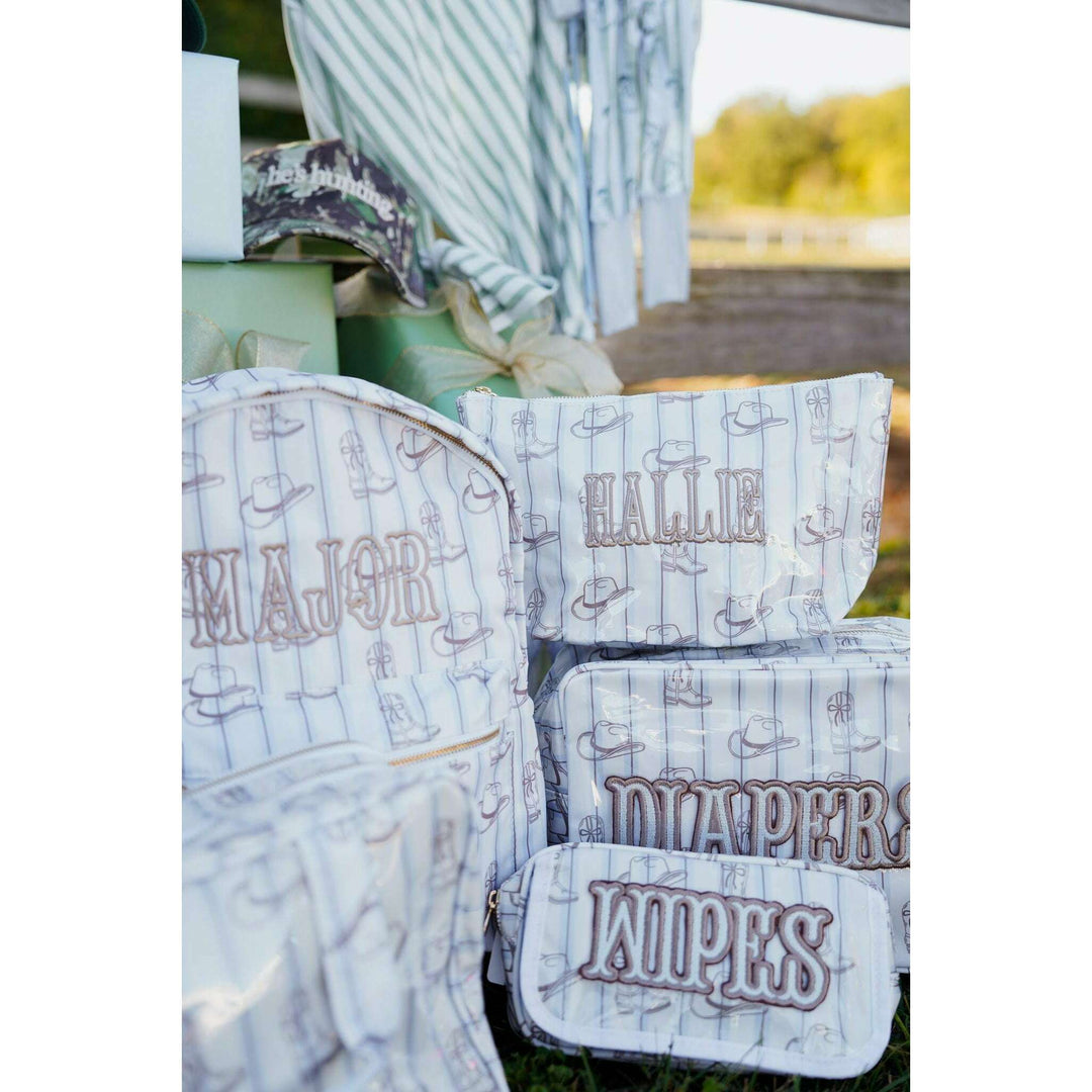Diapers XL - Western Blues Clear Coat Bag