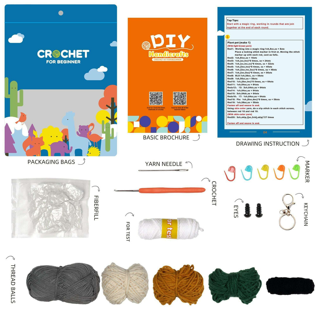 Dog Amigurumi DIY Crochet Kit Wizardi F07N8-M50