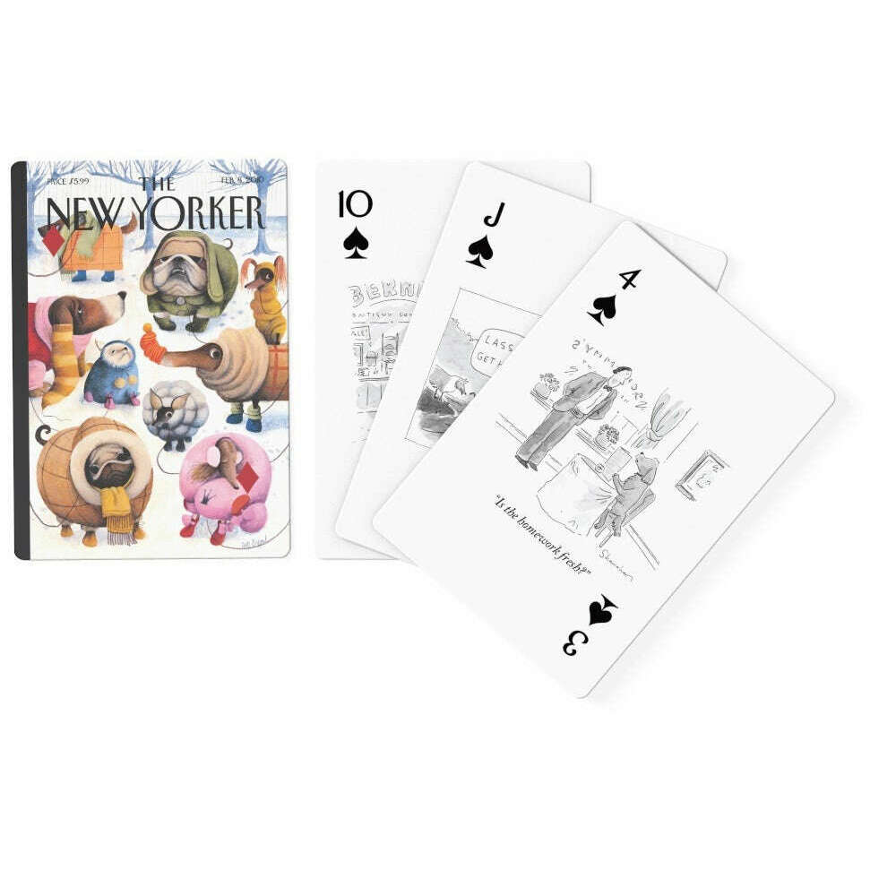 Dog Cartoons Playing Cards