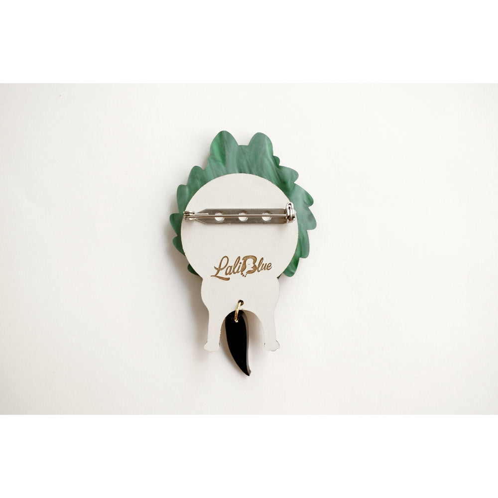 Dog in A Christmas Wreath Brooch by Laliblue 4