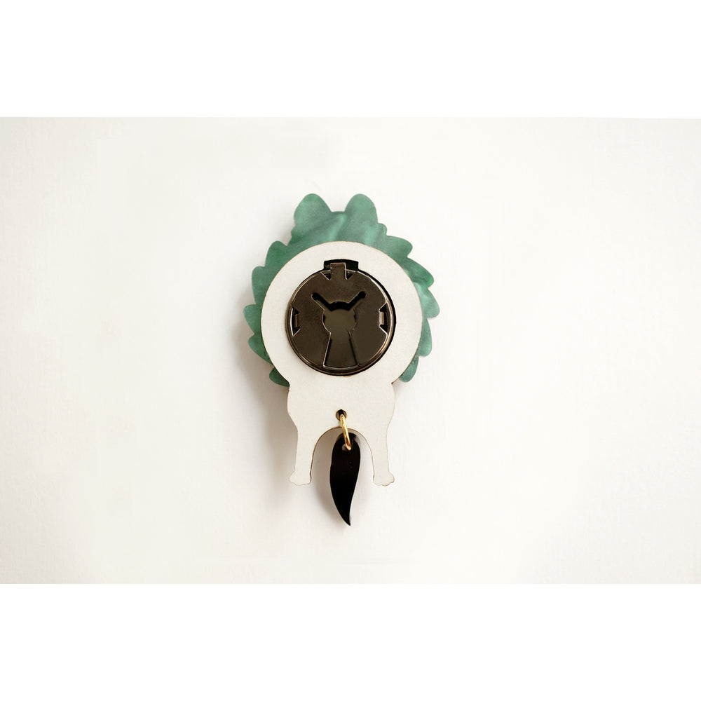 Dog in A Christmas Wreath Button Cover by Laliblue 3