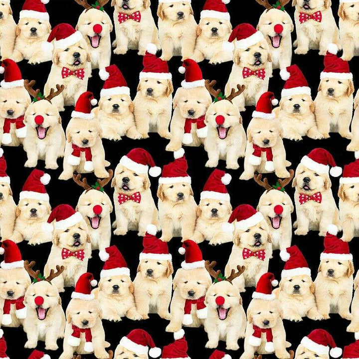 Dogs in Santa Hats Shorter Fit & Flare Dress