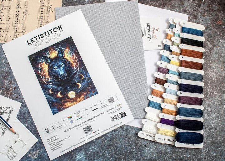 Dream Catcher Wolf L8069 Counted Cross Stitch Kit