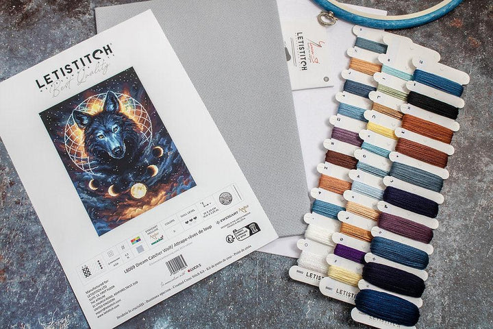 Dream Catcher Wolf L8069 Counted Cross Stitch Kit