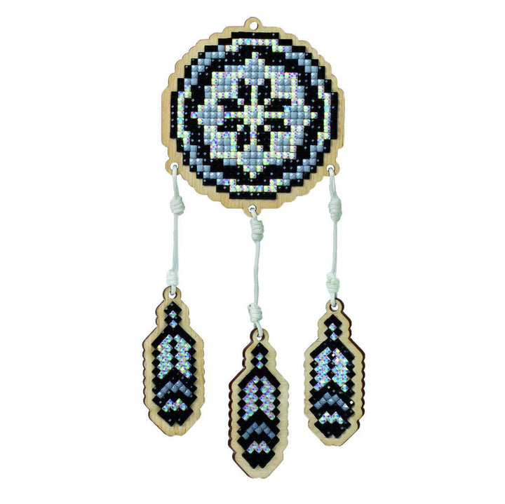 Dreamcatcher - Grey CSW200 Diamond Painting on Plywood Kit