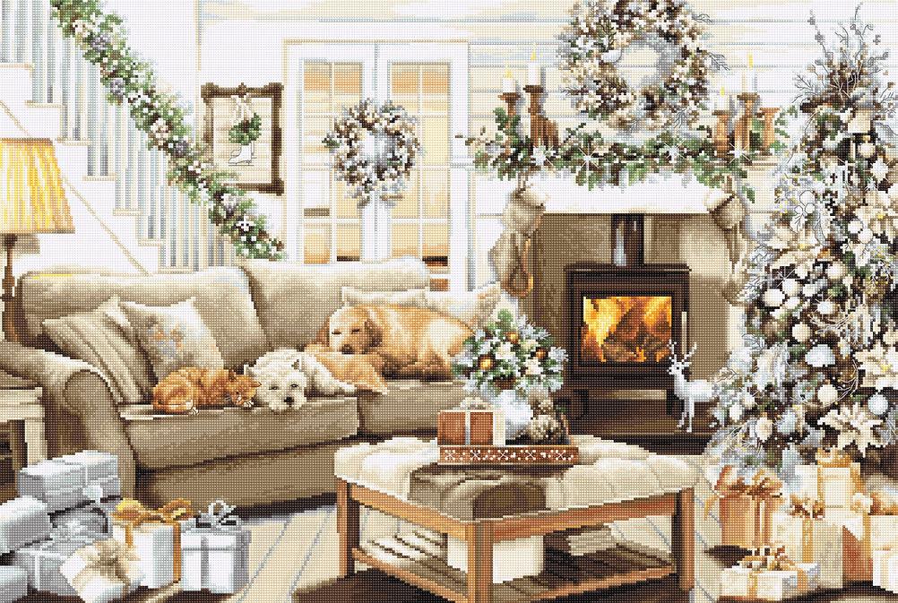 Dreaming of a White Christmas B2393L Counted Cross-Stitch Kit