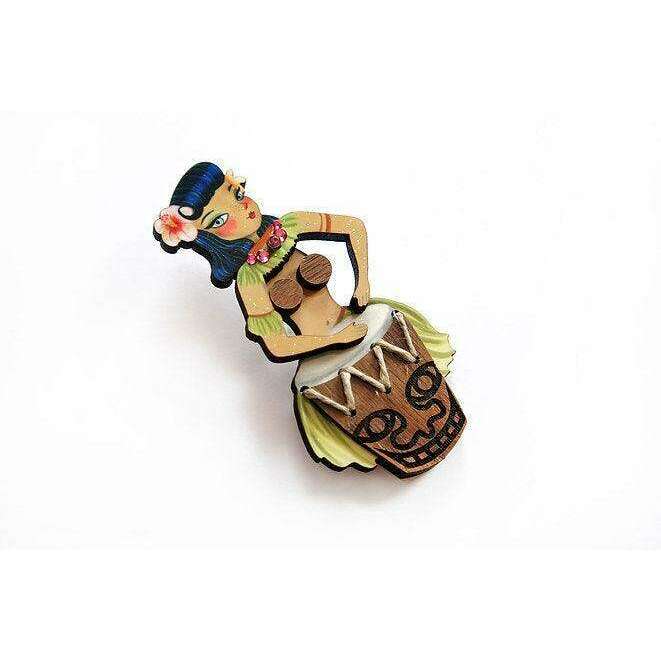 Drummer Girl Brooch by Laliblue - Quirks!