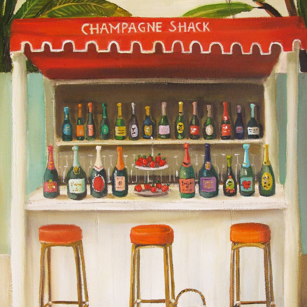 Champagne Shack Art Print - 8.5 X 11" by Janet Hill