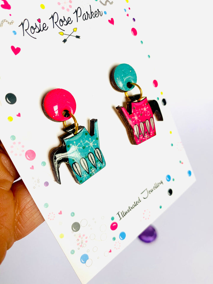 Vintage Teapot Earrings by Rosie Rose Parker