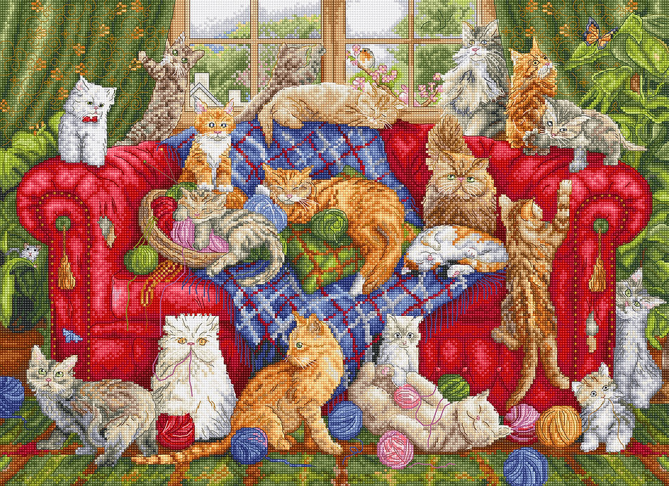 Meow Manor L9946 Counted Cross Stitch Kit