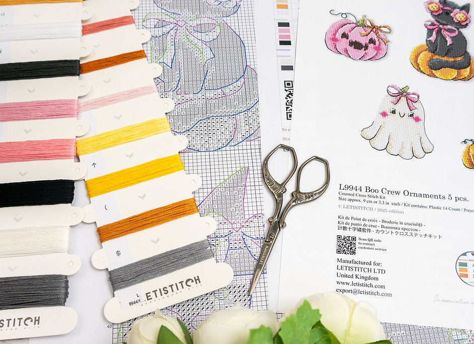 Boo Crew Ornaments L9944 Counted Cross Stitch Kit