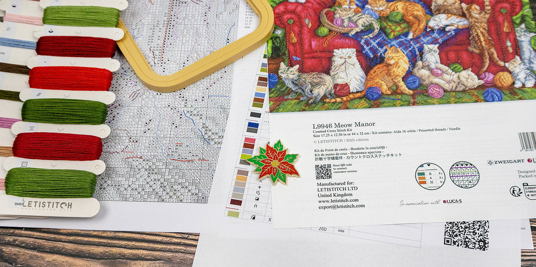 Meow Manor L9946 Counted Cross Stitch Kit