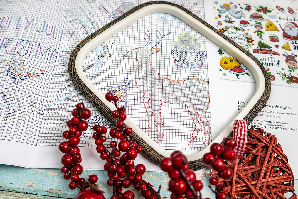 Christmas Sampler L9928 Counted Cross Stitch Kit